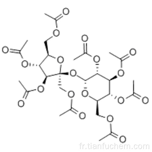 aD-glucopyranoside, 1,3,4,6-tétra-O-acétyl-bD-fructofuranosyle, 2,3,4,6-tétraacétate CAS 126-14-7